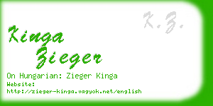 kinga zieger business card